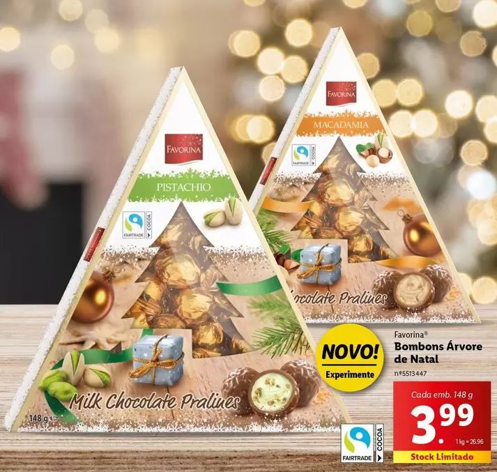 Oferta de Favorina - Bombons Arvore De Natal por 3,99€ em Lidl