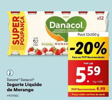 Oferta de Danone - Iogurte Líquido De Morango por 5,59€ em Lidl