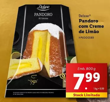 Oferta de Deluxe - Pandoro Com Creme De Limão por 7,99€ em Lidl