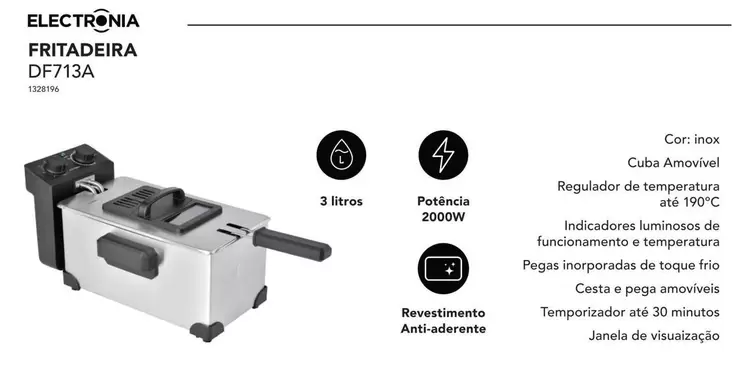 Oferta de Electronia - Fritadeira DF713Aem Radio Popular