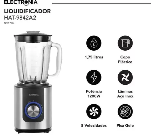 Oferta de Electronia - Liquidificador HAT-9842A2em Radio Popular