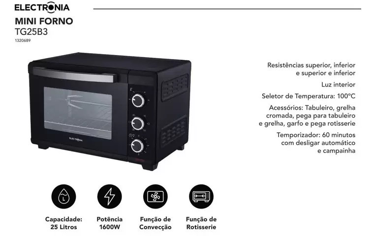 Oferta de Electronia - Mini Fornoem Radio Popular