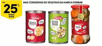 Oferta de Ferbar - Nas Conservas De Vegetaisem Continente