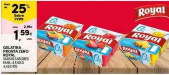 Oferta de Royal - Gelatina Pronto Zero por 1,59€ em Continente