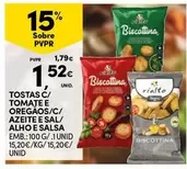 Oferta de Rialto - Tostas C/tomate E Oregas/C/Azeite E Sal/Alho E Salsa por 1,52€ em Continente