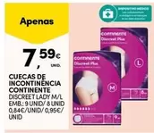 Oferta de Continente - Cuecas De Incontinencia por 7,59€ em Continente