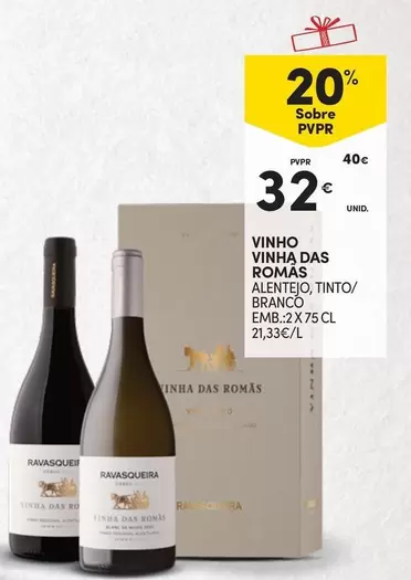 Oferta de Ravasqueira - Vinho Vinho Das Romanas por 32€ em Continente