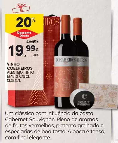 Oferta de Alentejo -  Tinto - Vinho Coelheiros por 19,99€ em Continente