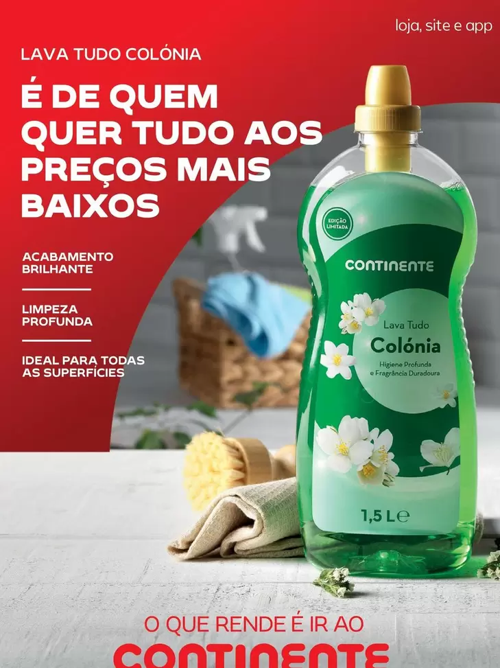 Oferta de Continente - Lava Tudo Coloniaem Continente