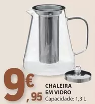 Oferta de Chaleira Em Vidro por 9,95€ em E.Leclerc