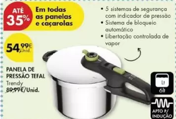 Oferta de As - Panela De Pressão Tefal por 54,99€ em Pingo Doce