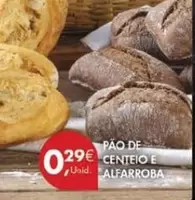 Oferta de Pão De Centeio E Alfarroba por 0,29€ em Pingo Doce