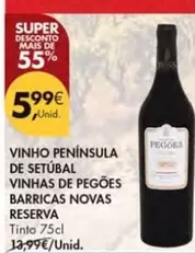 Oferta de Vinhas de Pegões - Vinho Peninsula De Setubal por 5,99€ em Pingo Doce