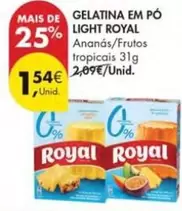 Oferta de Royal - Gelatina Em Po Light por 1,54€ em Pingo Doce