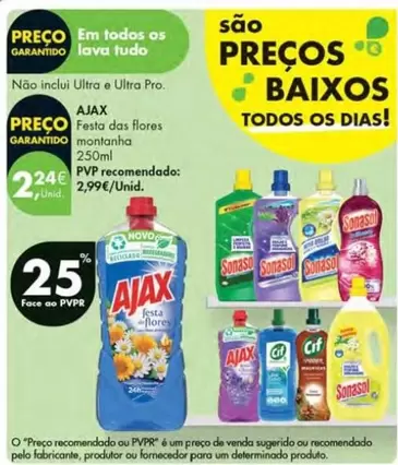 Oferta de Ajax - Festa das flores, mantanha 250ml por 2,24€ em Pingo Doce