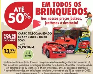 Oferta de Valor - Carro Telecomandado por 13,99€ em Pingo Doce