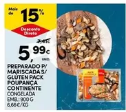 Oferta de Continente - Preparado P/ Mariscada S/ Gluten Pack Poupanca por 5,99€ em Continente Bom dia