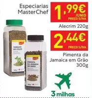 Oferta de Masterchef - pimenta da Jamaica em Grão por 1,99€ em Recheio