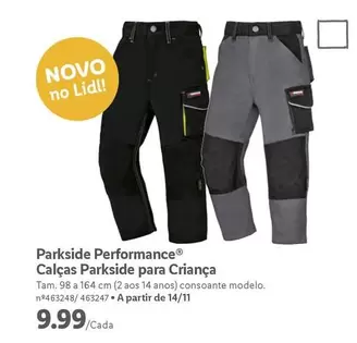 Oferta de Lidl - Parkside Performance Calcas Parkside Para Criança por 9,99€ em Lidl