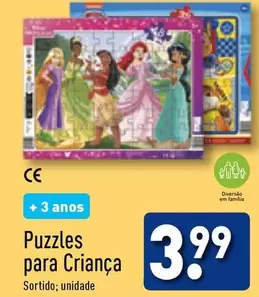 Oferta de Puzzles Para Criança por 3,99€ em Aldi