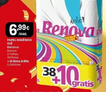 Oferta de Renova - Papel Higienico Ole por 6,99€ em Intermarché