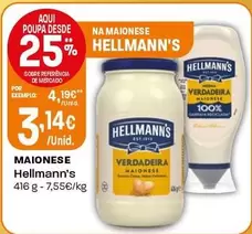 Oferta de Hellmann's - Maionese por 3,14€ em Intermarché