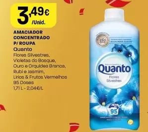 Oferta de Quanto - Amaciador Concentrado P/Roupa por 3,49€ em Intermarché