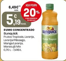 Oferta de Sunquick - Sumo Concentrado por 5,19€ em Intermarché