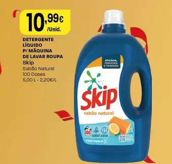 Oferta de Skip - Detergente Líquido P/Maquina De Lavar Roupa por 10,99€ em Intermarché