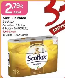 Oferta de Scottex - Papel Higiênico por 2,79€ em Intermarché