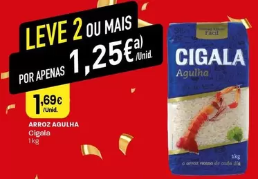 Oferta de Cigala - Arroz Agulha  por 1,69€ em Intermarché