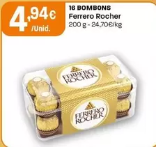 Oferta de Ferrero Rocher - 16 Bombons por 4,94€ em Intermarché