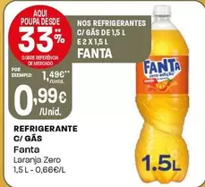 Oferta de Fanta - Refrigerante C/ Gas por 0,99€ em Intermarché