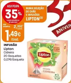 Oferta de Lipton - Infusão por 1,49€ em Intermarché