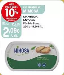 Oferta de Mimosa - Manteiga por 2,09€ em Intermarché