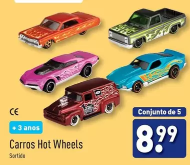 Oferta de Hot Wheels - Carros por 8,99€ em Aldi