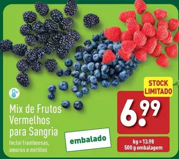 Oferta de Mix -  De Frutos Vermelhos Para Sangria por 6,99€ em Aldi