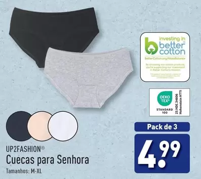 Oferta de Up2fashion - Cuecas Para Senhora por 4,99€ em Aldi