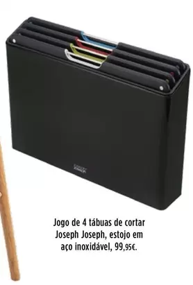 Oferta de Jogo De 4 Tabus De Cortar Joseph, Estojo Em Aço Inoxidavel por 99,95€ em El Corte Inglés