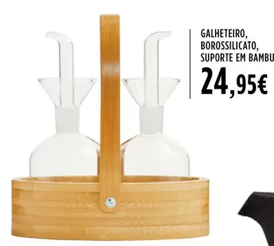 Oferta de Galheteiro, Borossilicato, Suporte Em Bambu por 24,95€ em El Corte Inglés