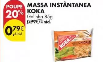 Oferta de Koka - Massa Instantanea por 0,59€ em Pingo Doce