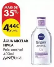 Oferta de Nivea - Água Micelar por 4,44€ em Pingo Doce