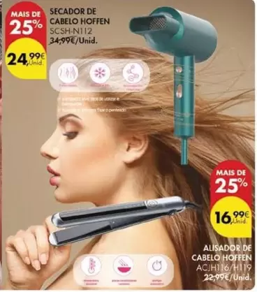 Oferta de Hoffen - Alisador De Cabelo Hoften por 16,99€ em Pingo Doce