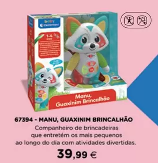 Oferta de .Com - Manu, Guaxinim Brincalhão por 39,99€ em El Corte Inglés