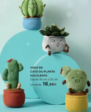 Oferta de A+ - Vaso De Cato Ou Planta Suculenta por 16,95€ em El Corte Inglés