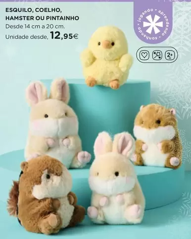 Oferta de Esquilo, Coelho, Hamster Ou Pintainho por 12,95€ em El Corte Inglés