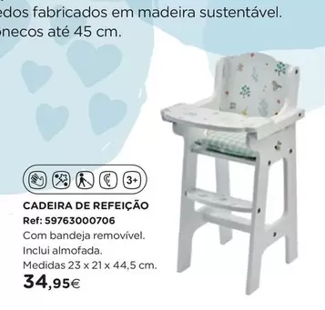 Oferta de Madeira - Cadeira De Refeicao por 34,95€ em El Corte Inglés