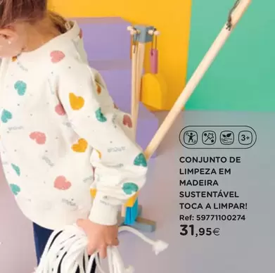 Oferta de Conjunto De Limpeza Em Madeira Sustentàvel por 31,95€ em El Corte Inglés