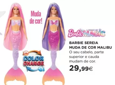 Oferta de Barbie -  Sereia por 29,99€ em El Corte Inglés