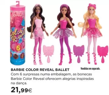 Oferta de Barbie - Color Reveal Ballet por 21,99€ em El Corte Inglés